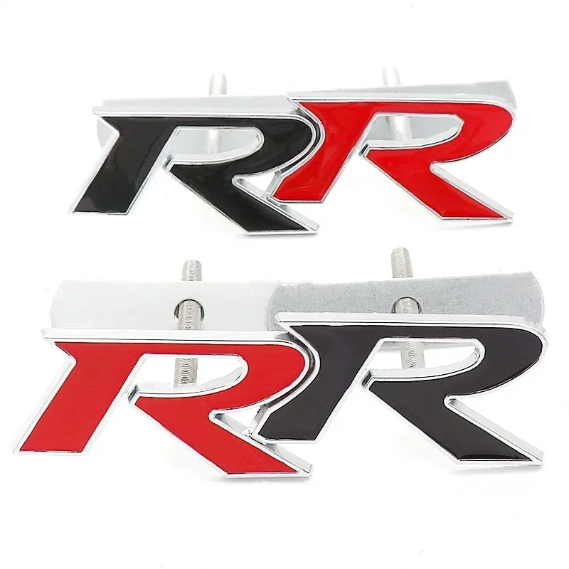 3D 금속 RR 로고 자동차 전면 그릴 후면 트렁크 엠블럼 배지 데칼 혼다 시빅 Mugen Accord Crv City Hrv 스티커 액세서리