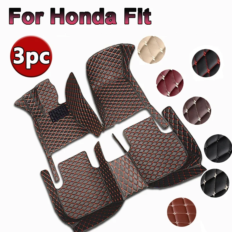 

Коврики, автомобильные коврики для Honda Fit Jazz 2007 2006 2005 2004, Автомобильный интерьер, Стайлинг, защита, Водонепроницаемые кожаные коврики, украшение