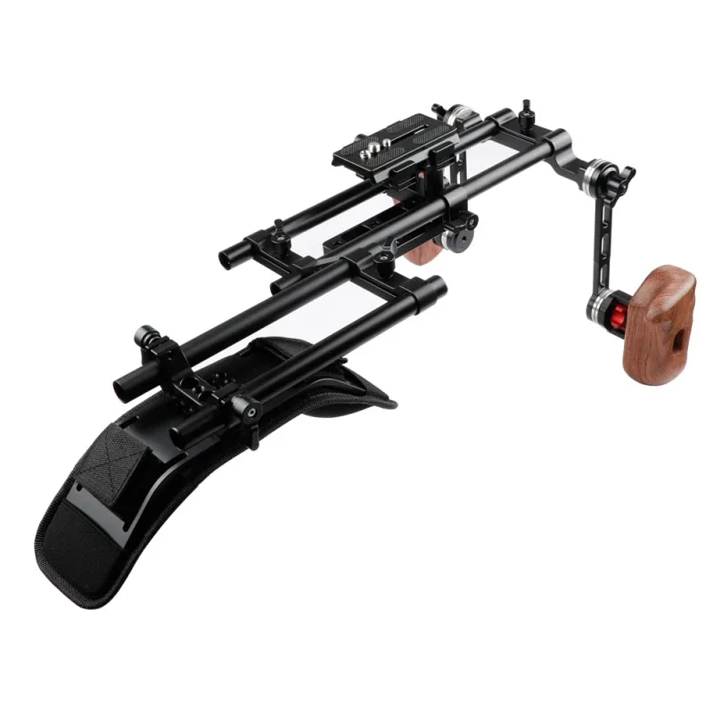 Pro Camcorder Shoulder Mount HDSLR Camera Support Rig With ARRI Rosette Handgrip