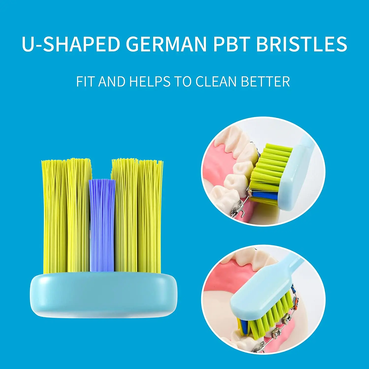 1/2 Pcs Orthodontic Toothbrush 2 Color For Braces U-Shaped Soft Bristle With Head Cover Free Interdental Brushes soft toothbrush manual toothbrush