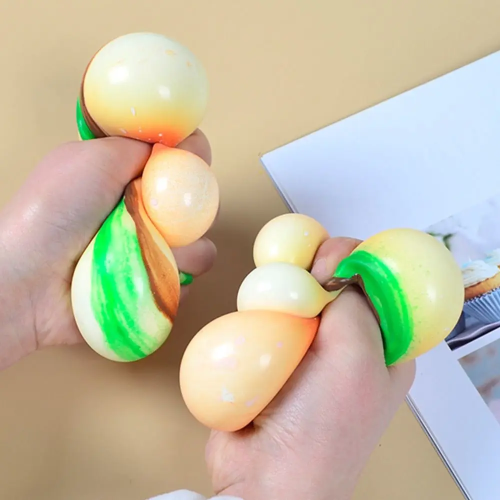

3D Silicone Funny Pinch Decompression Toys Cute Novelty Interesting Hamburger Squeeze Toy Ice-cream Sensory Toy