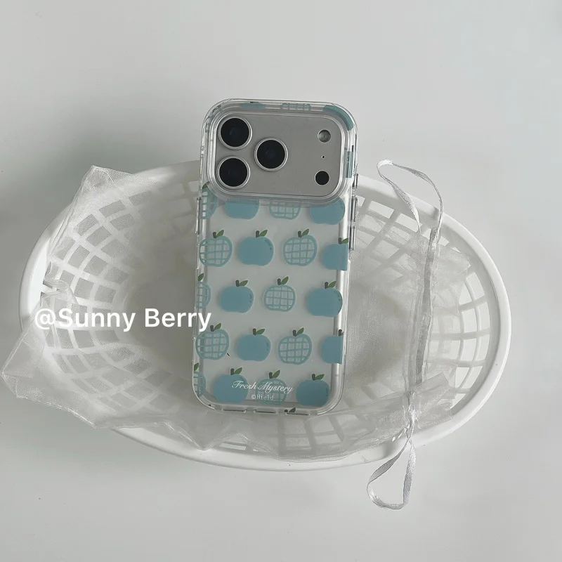 Minimalist Korean Design Cute Blue Phone Case Cover