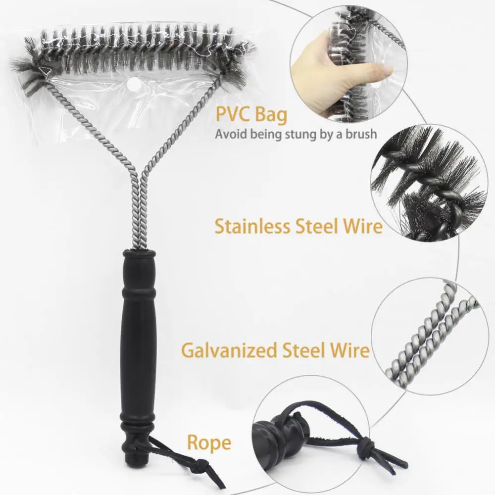 Grill Brush And Scraper BBQ Cleaner Tools All Grill Types Including Weber Ideal Barbecue Kitchen Accessories barbecue cleaning tools grill brush cleaning brushes