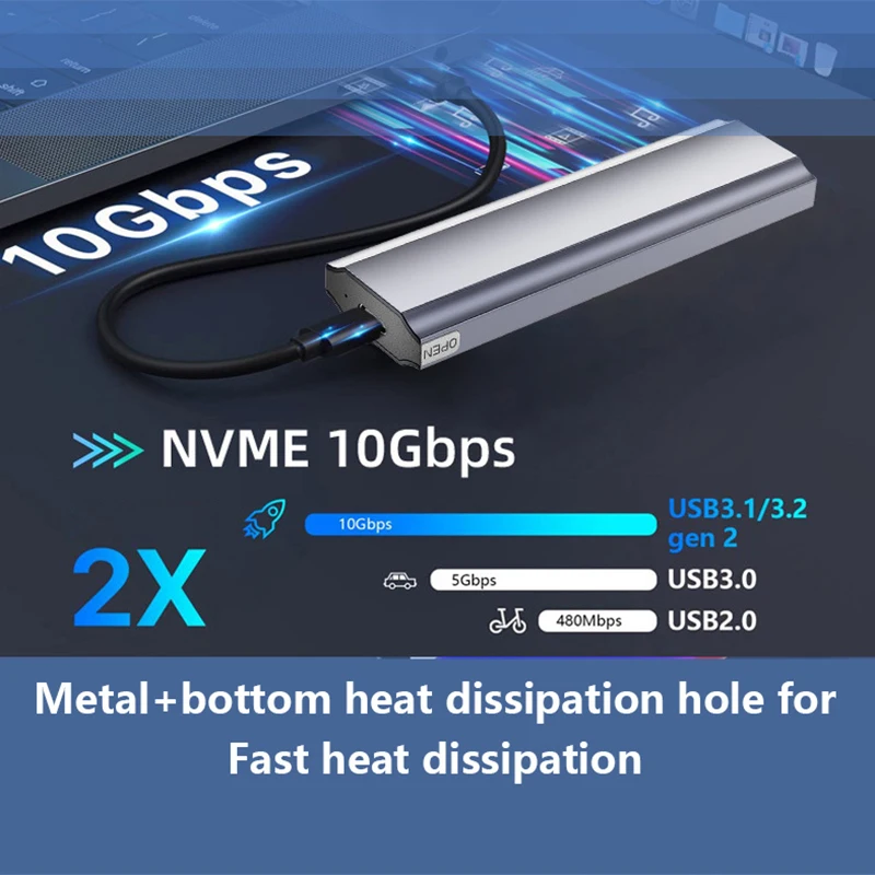 UTHAI M11 M.2 Toolless Solid State SSD Hard Drive Case NGFF/5G Dual Protocol Hard Drive Case Type-C3.1 ssd enclosure