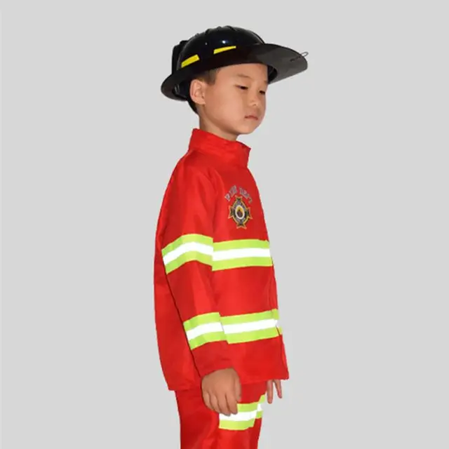 2Pcs Decorative Fire Helmets Simulated Firefighter Hats Adorable Children Toys 4