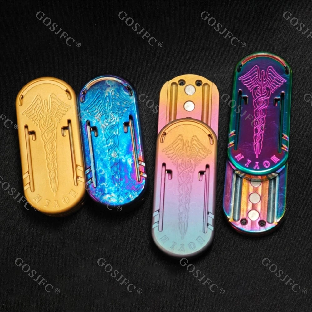 ZDEDC メイスダブル音叉フィジェットスライダーチタン不安おもちゃ