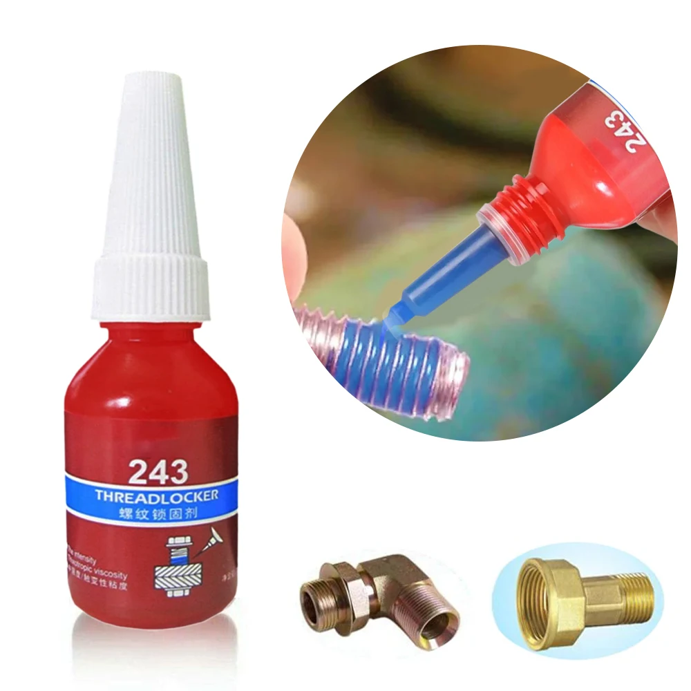 10ml/50ml Screw Glue 243 Thread Locker Tightening Screws Prevent Loosening Rusting Caulking Adhesive Temperature Resistance Tool 4
