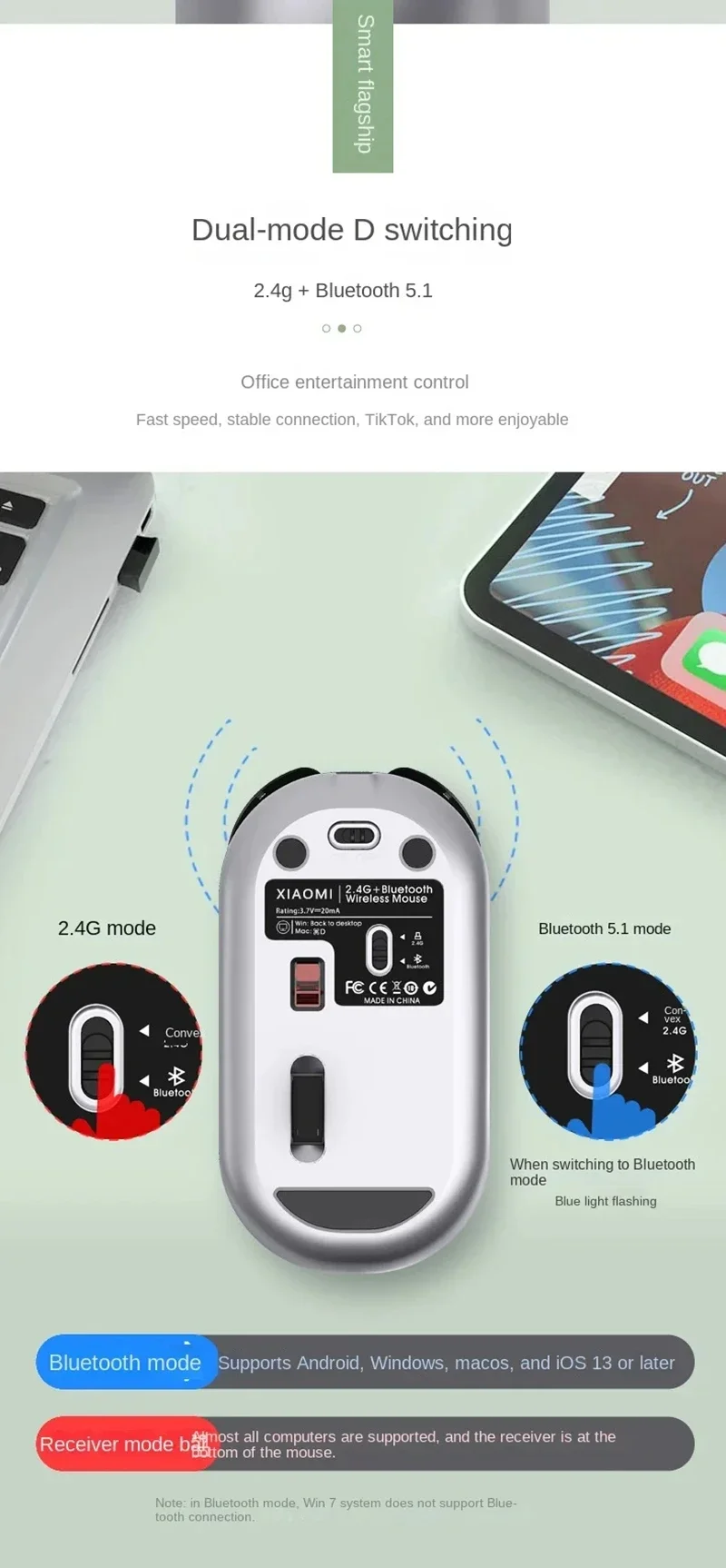 Souris sans fil rechargeable silencieuse pour macbook et pc_voghion.com