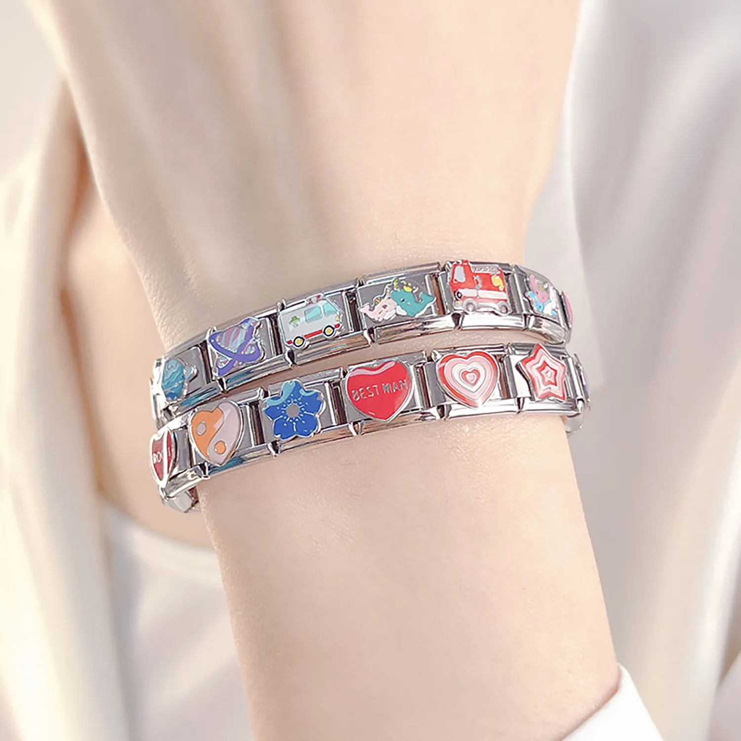 Italian Charm Bracelets Charms  Italian Link Charm Bracelet - Heart Charm  Fit 9mm - Aliexpress