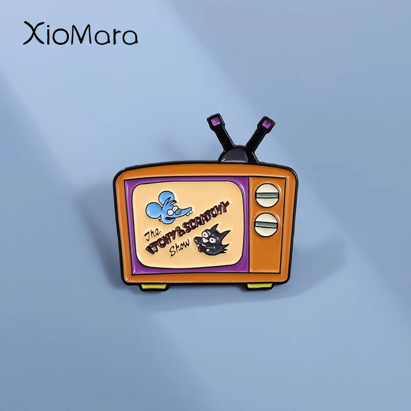 Spille Smaltate Tv Vintage Custom Cartoon Anime Movie Badge Regalo Spilla Decorazione Cappelli Spille Accessori Per Gioielli All'Ingrosso