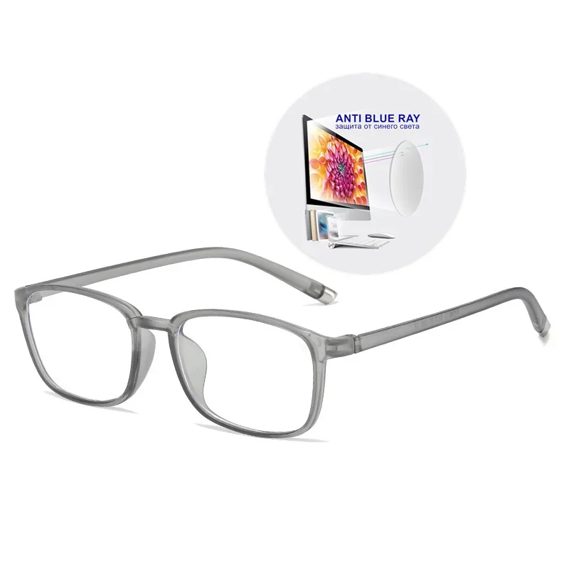 Prescription Glasses For Myopia -0.5 TO -10 Women Men TR90 Frame Spectacles Anti Blue Light Or Photochromic Grey Or Brown UF12
