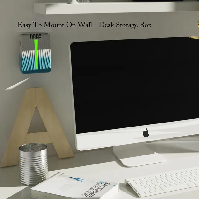 Creative Color Wall Mounted Key Safe Box 4-digit Code Lock Password Plastic Money Safe Storage Box For Home Office Student Desk 3