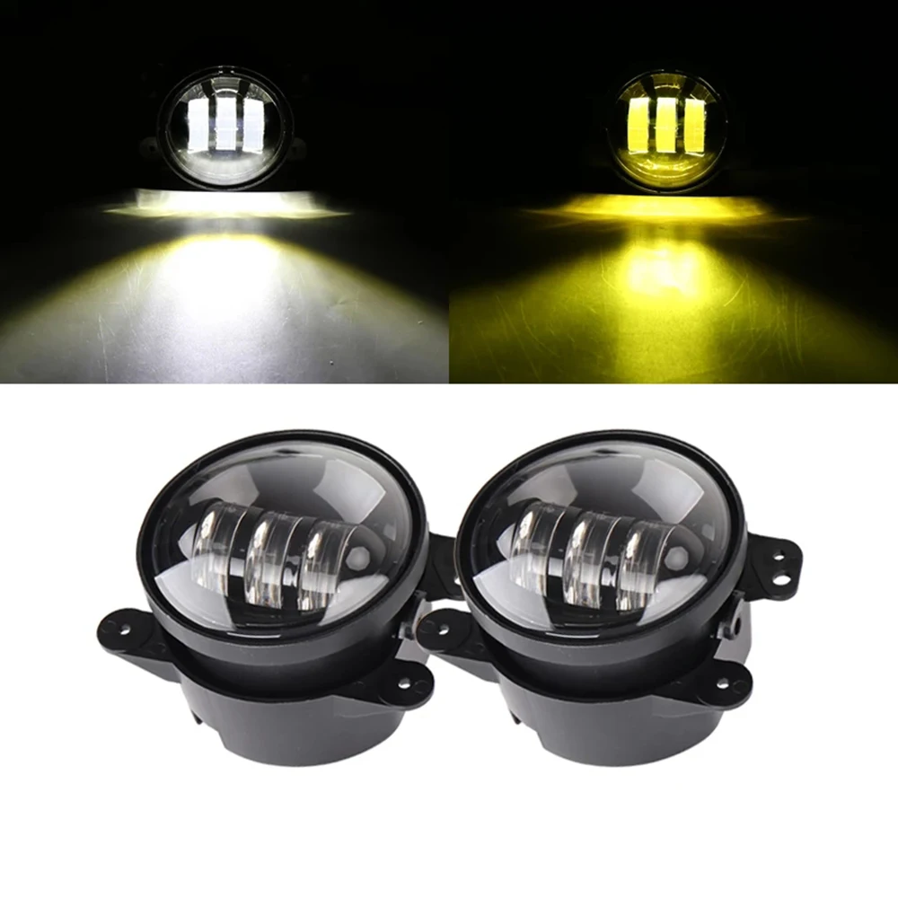 Fendinebbia A Led Per Paraurti Anteriore Jk Bianco Da 60W Per 07-18 Jeep Wrangler Jk Unlimited