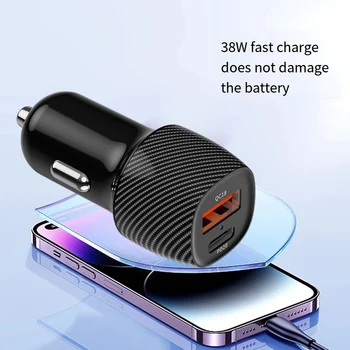 10*5*5cm Dual Port Charger Dual Port Compact Car Charger 1A Current Compact Design Compatible With Smartphones 1