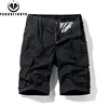 Men Summer Solid Color Outdoor Leisure Cargo Comfortable Shorts Men Elastic Waist Loose Straight High-Quality Design Shorts Male 5