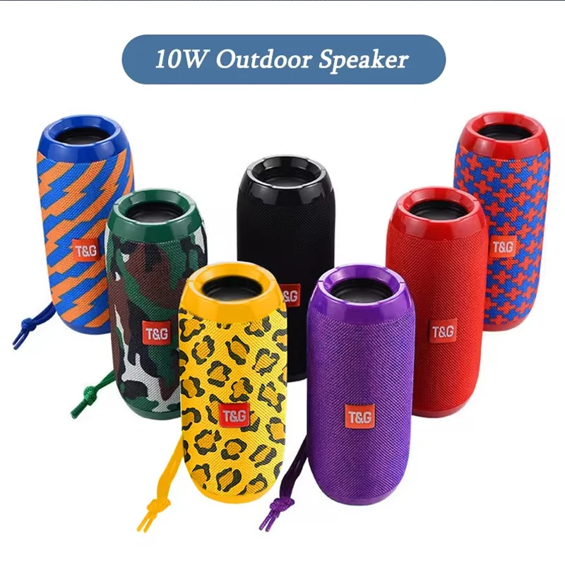 Portable Bluetooth Speaker TWS Wireless Dual Bass Outdoor Column Boombox FM AUX TF Card Music Player For Camping Riding portable speaker,bluetooth speaker,bass speaker,audio speaker