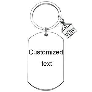 Personalized Custom Keychain New Home New Adventures Key chain House key rings Housewarming Gifts