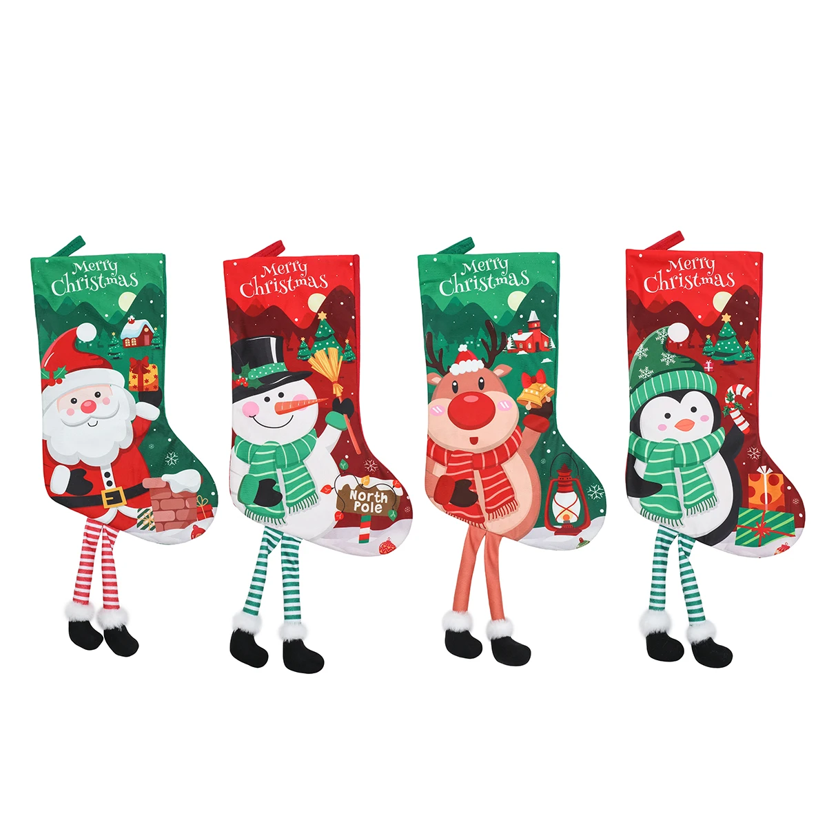 Christmas decoration, holiday party supplies, Christmas stockings ornaments, fireplace decorations, home window display props 3