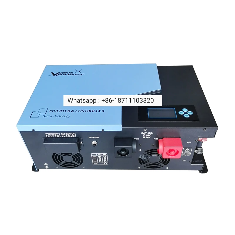 

3KW 24/48VDC Wall Mounted Pure Sine Wave Low Frequency Solar Power Hybrid Inverter with MPPT Controller From OEM Factory