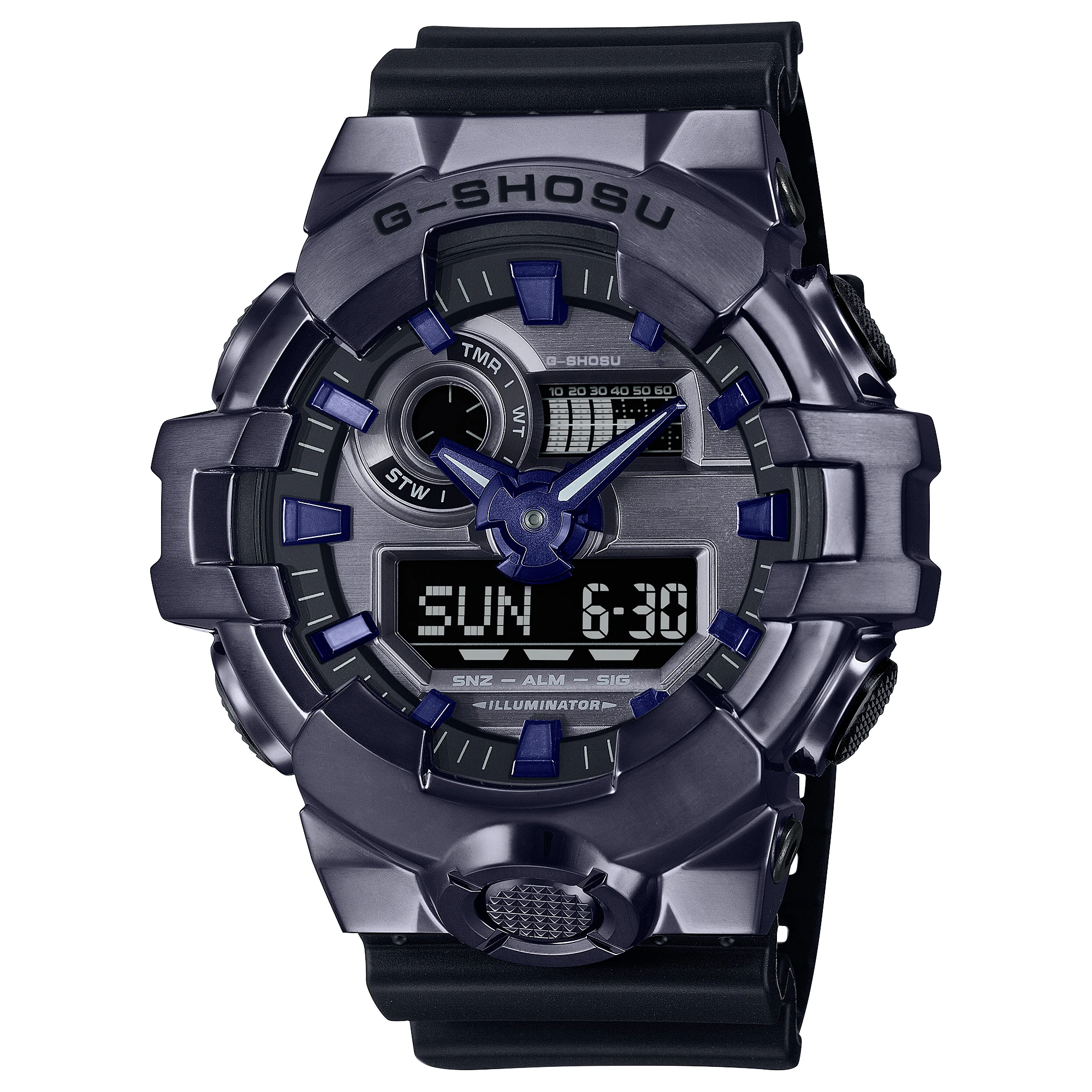 Electronic Sports Unisex Watch Full Function World Time LED Auto Hand Lifting Lamp Dual Display Oak Series 2