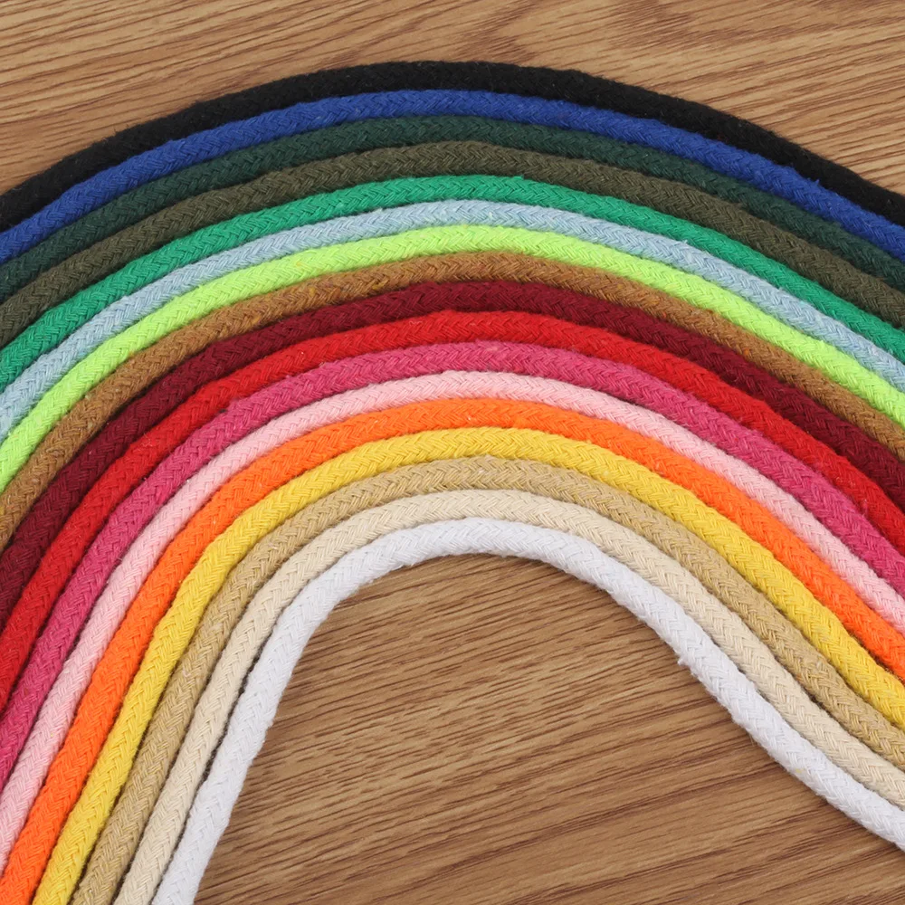 10mm Braided Cotton Rope Hollow Twisted Cord Rope DIY Craft Macrame Woven String Home Textile Accessories Craft Gift 5-20yards