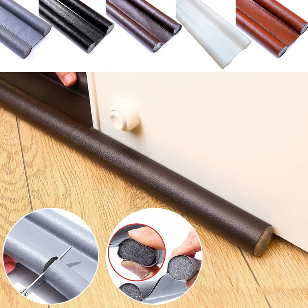 

Windproof Seal Strips Draught Excluder Stopper Door Bottom Guard Double Protector Doorstop Dustproof Blocker Sealer Soundproof