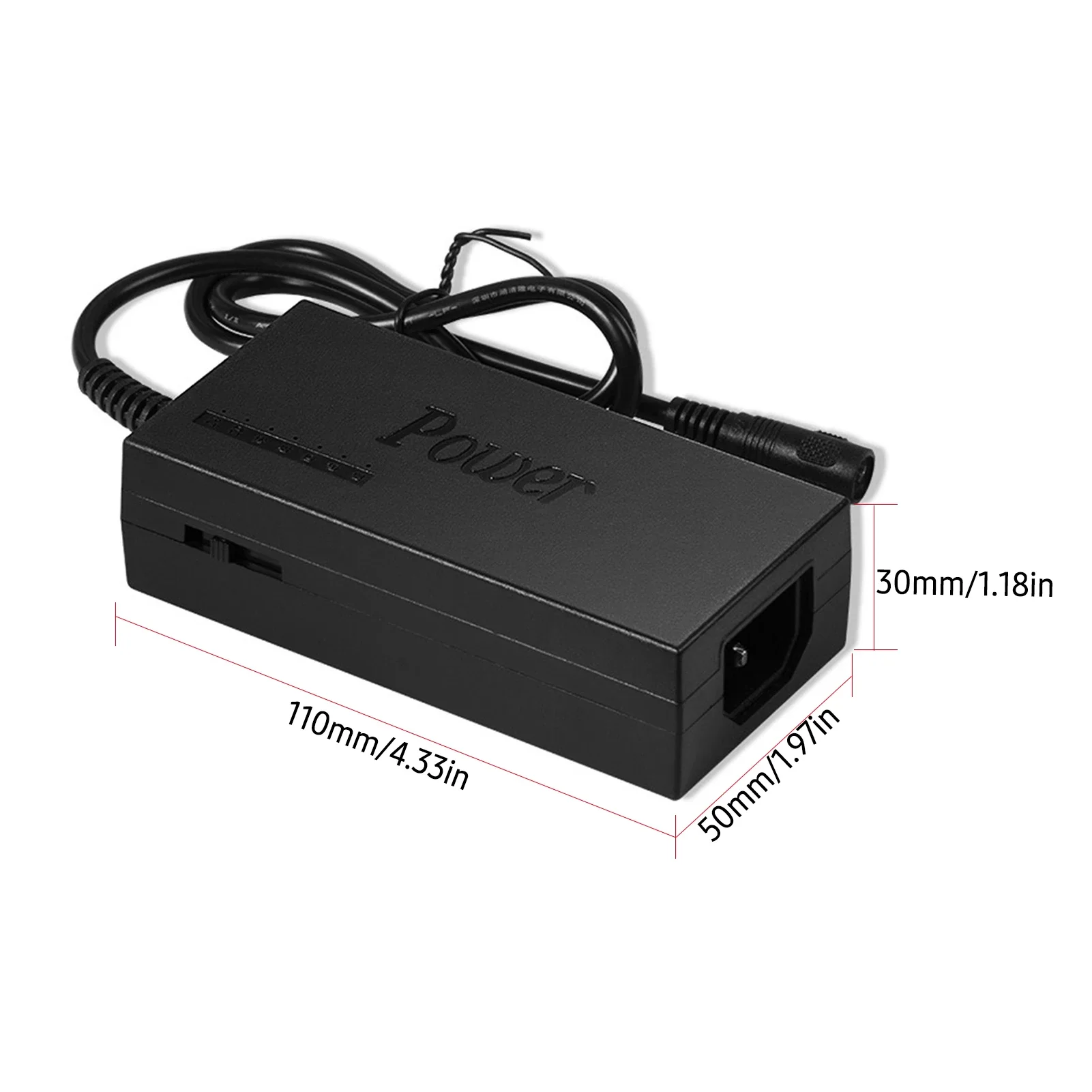 96W 범용 휴대용 AC 노트북 전원 어댑터 12V-24V 충전기 (델, 도시바, HP/아수스/에이서 호환, 미국/유럽 플러그)