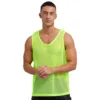 Mens Hollow Out Mesh Training Vest Team Sportswear Round Neck Sleeveless Tank Top for Basketball Gym Fitness Running Vests 3
