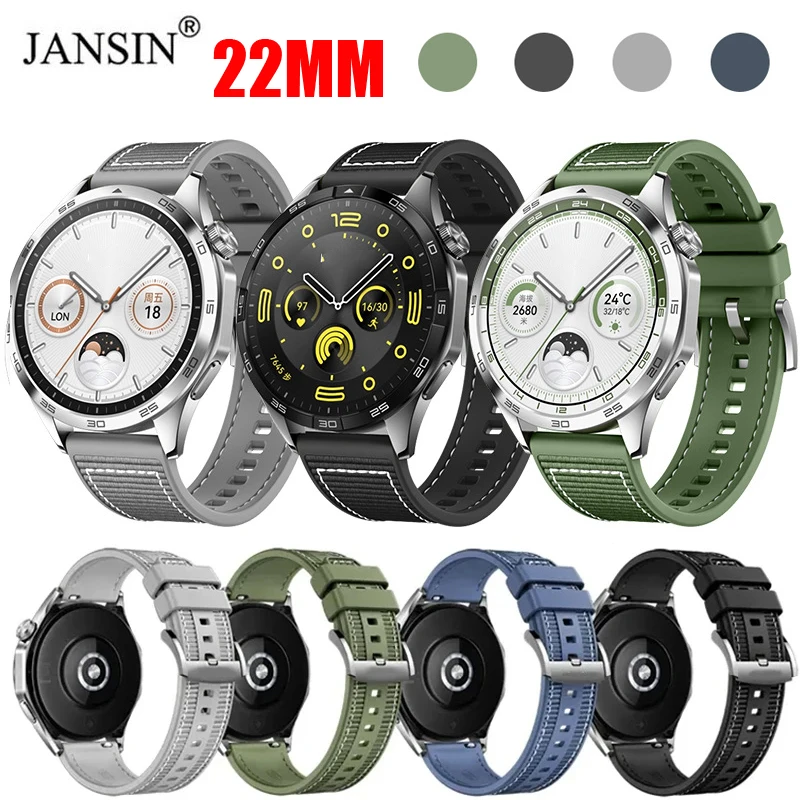 22mm Braided Nylon Silicone Strap - Versatile and Stylish Watch Band