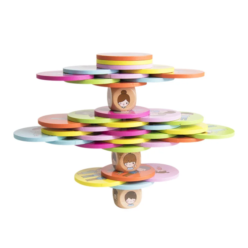 Wooden puzzle toy supermatch bang desktop funny memory cartoon pattern match game family parent-child interactive educational 3