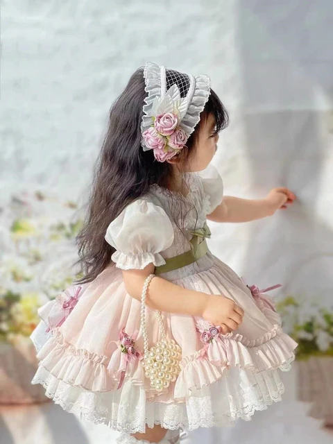 Fiesta De Princesa Lolita, Rosa Claro Para Niña De 0 A 8 Años, Fiesta De Cumpleaños, Informal - Vestidos De Fiesta Para Niñas - AliExpress