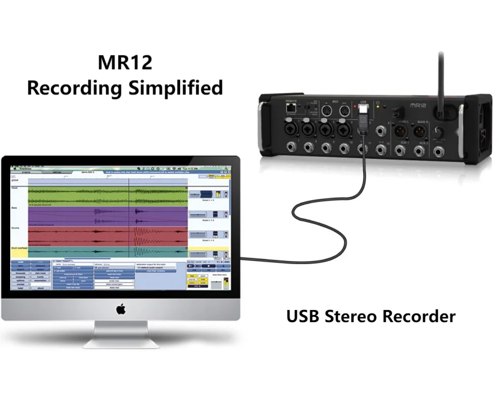 Price MR12 8 Line Inputs For Conference Home New Recording Digital Mixers Multitrack