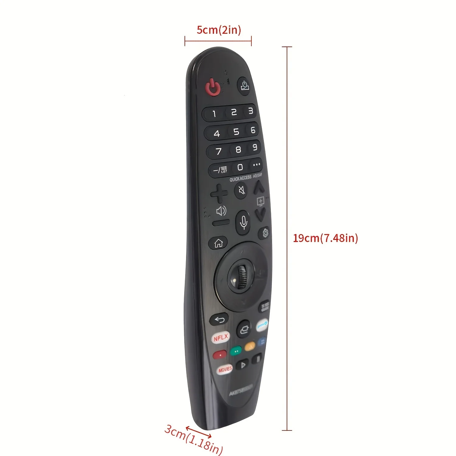 20GA AKB75855501 LG 스마트 TV용 NFLX 리모컨, 적외선 리모컨, LG 많은 스마트 TV 모델에 적합(포인트 없음)