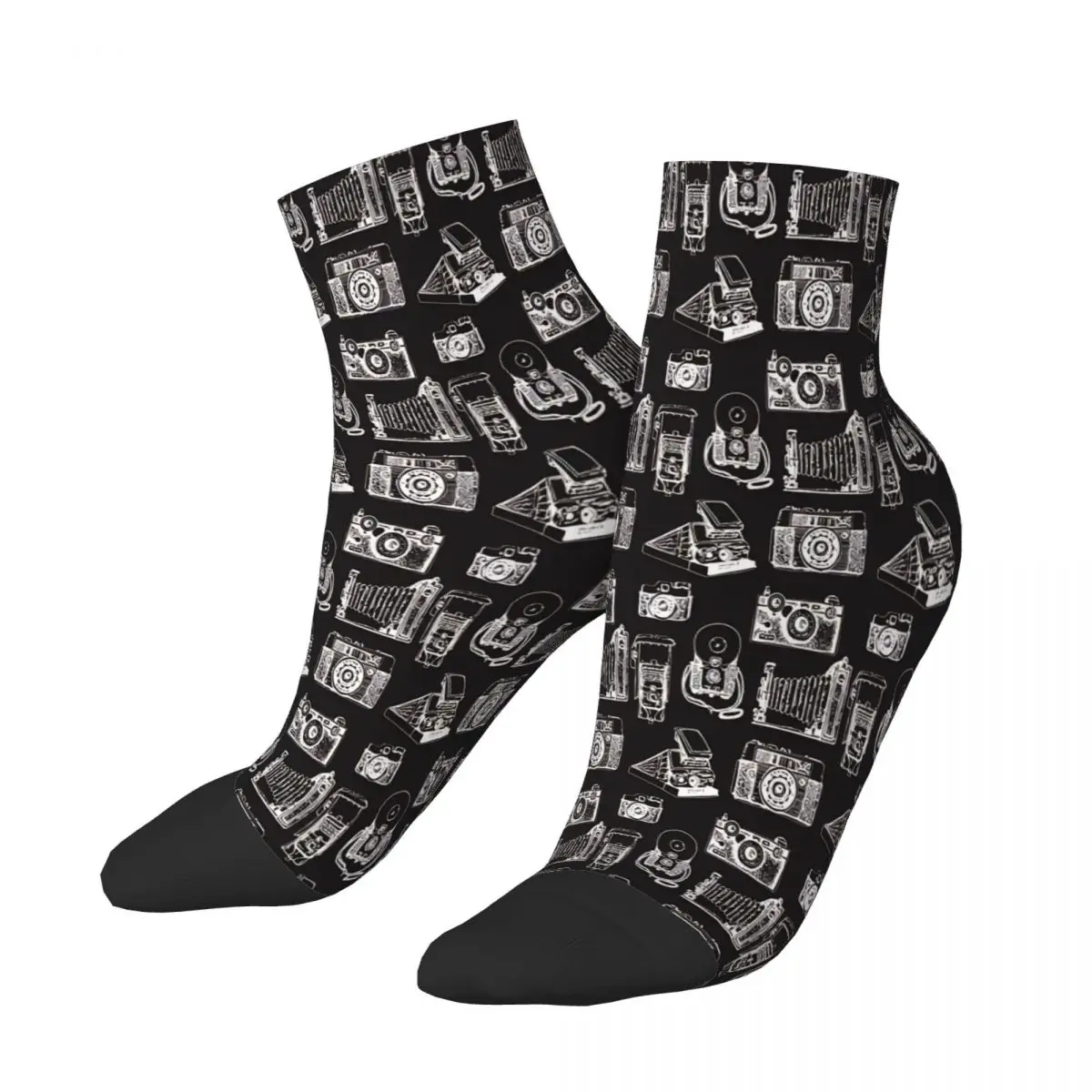 

Vintage Camera Collection Negative Ankle Socks Male Mens Women Autumn Stockings Harajuku