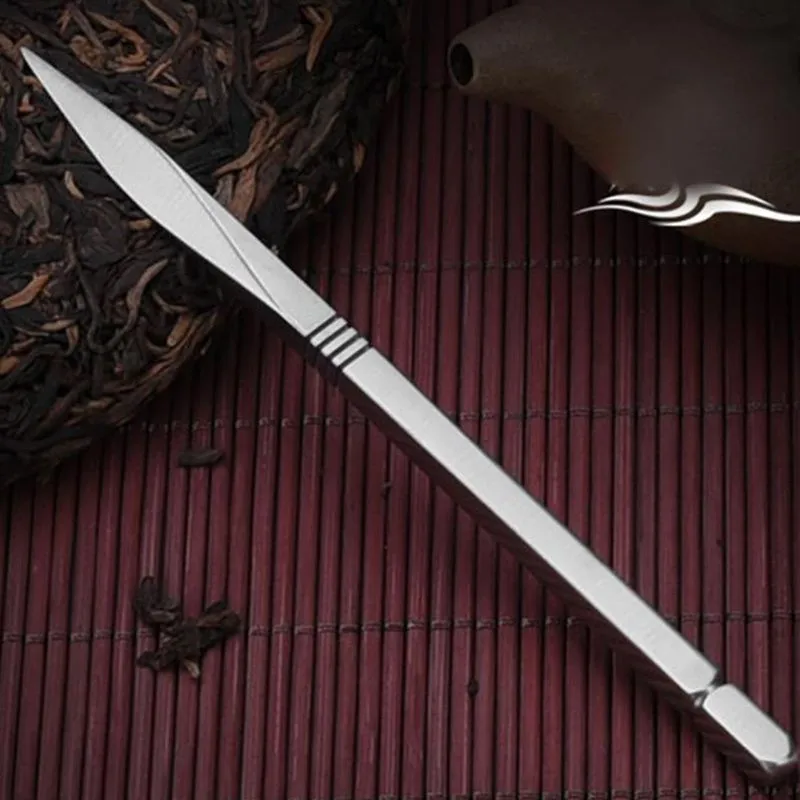 Stainless Steel Tea Needle Cutter Puer Tea Cone Ceremony Accessories Craft Kung Fu Teasets Spiral Knife 1Pc