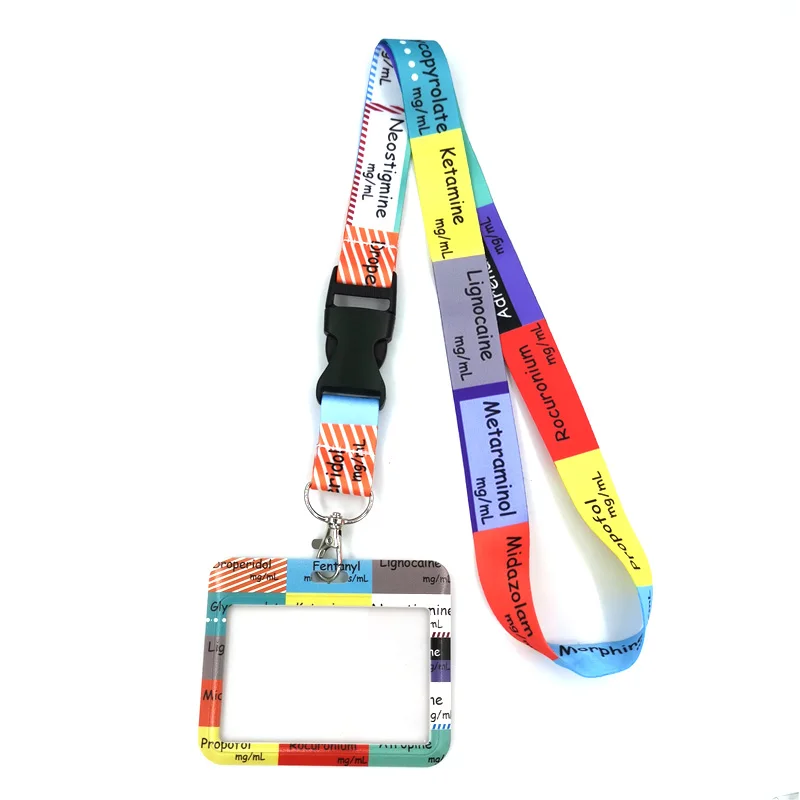 Badge Holder Badge Holder Keychain Hanging Neck Strap Doctor Nurse Medical Card ID Holder Bag Student Women Travel Bank Bus Business Card Cover Badge Accessories Gifts Lanyard Straps