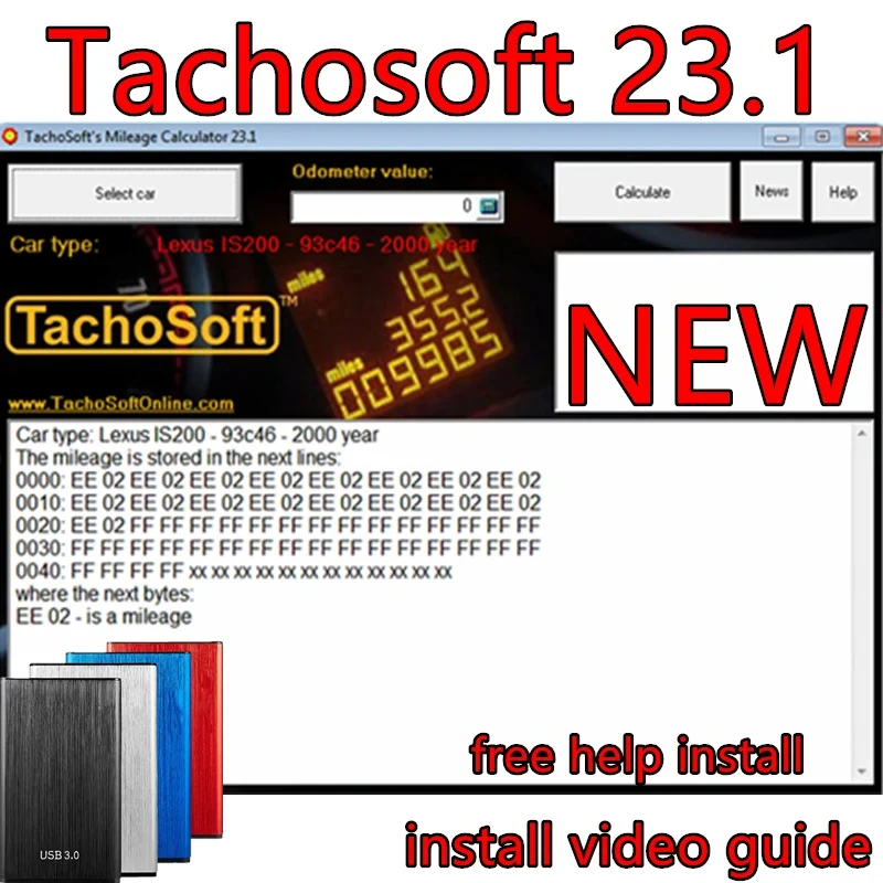 

TachoSoft Mileage Calculator 23.1 TachoSoft Mileage Counter Calculation Software V23.1 With License Digital Odometer Calculators