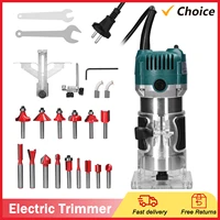 Woodworking Electric Trimmer Multifunctional Trimming Machine Wood Router Milling Engraving Slotting Machine Carving Router Tool 1