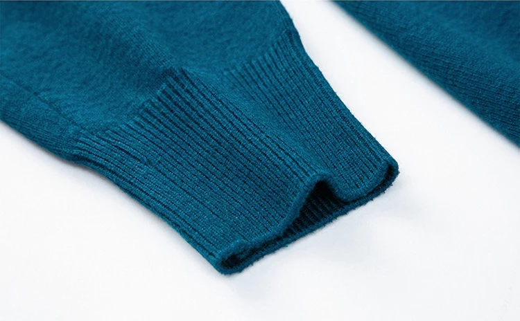 Description Picture 5 of itemV-Neck Knit Bottom Shirt Basic Solid Color Pullover