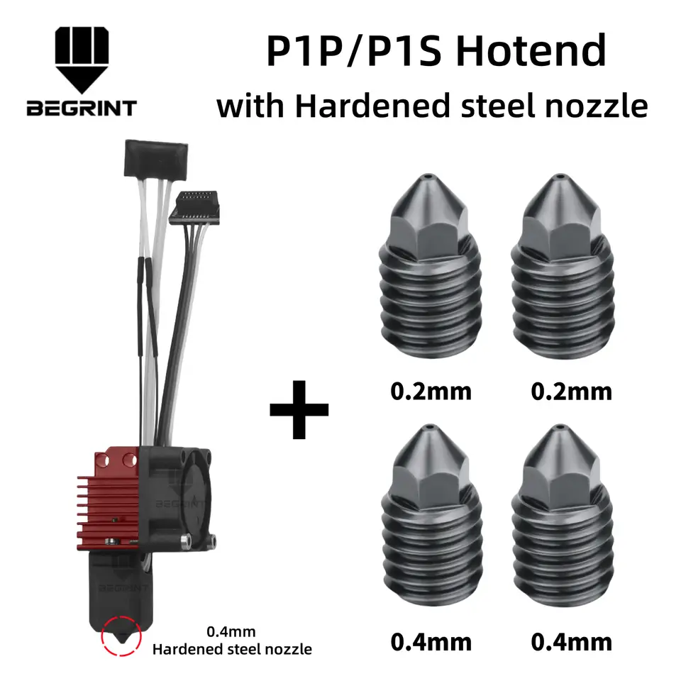 Complete Hotend Assembly Hotend For Bambu Lab X1 X1C P1P P1S with Fan Upgrade 2.0 with Nozzle Complete Bamboo Lab X1 Carbon image 13