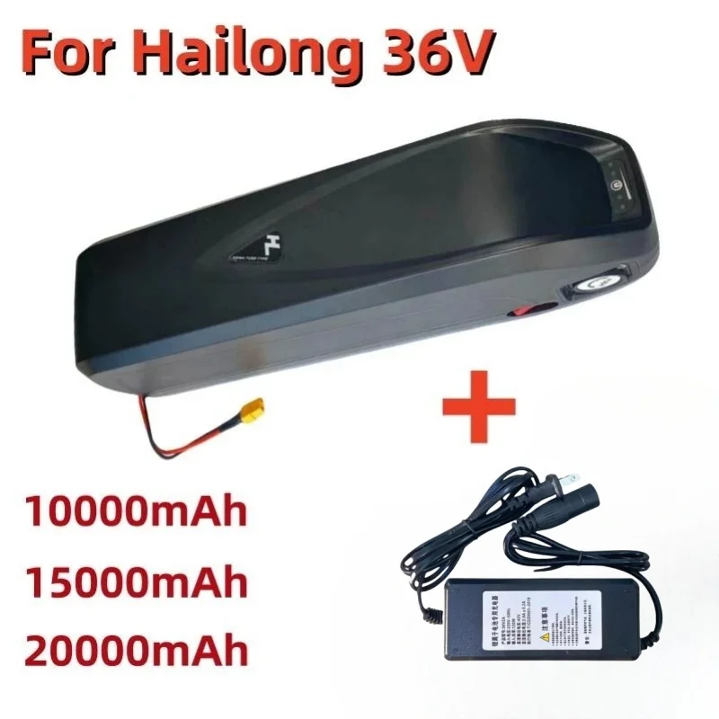 

36V 10/15/20AH For Hailong Battery 30A BMS For 350W 500W 750W 1000W Motor 42V 2A Charger