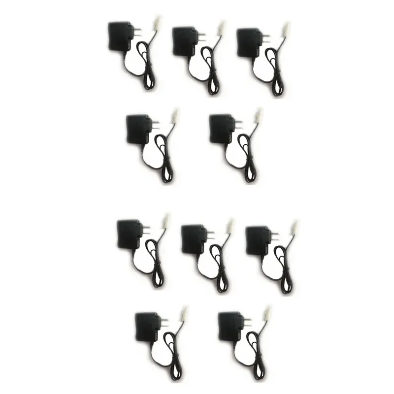 Lot 10pcs AC 110V-240V 9.6V 250mA Battery Charger US/EU plug Power Indicator Tamiya Male Plug For 9.6V NiMH NiCD Battery Pack