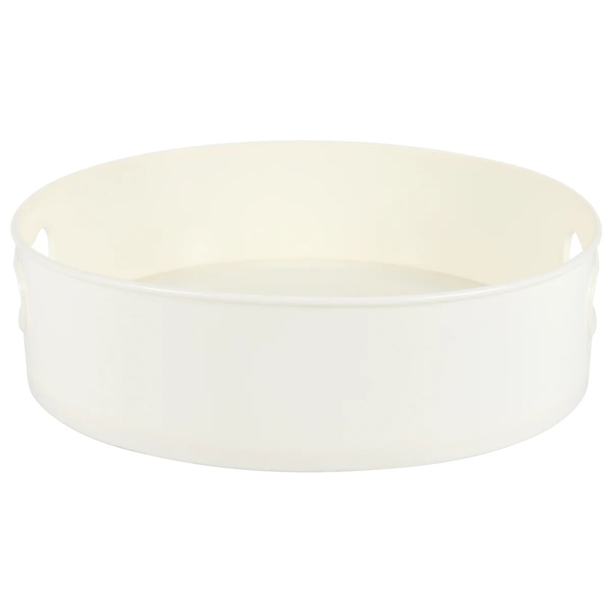 Rotating Tray Turntable Kitchen Storage Containers for Spice Jar Food Snack Tray Non Slip Dried Storage Plate, White 2