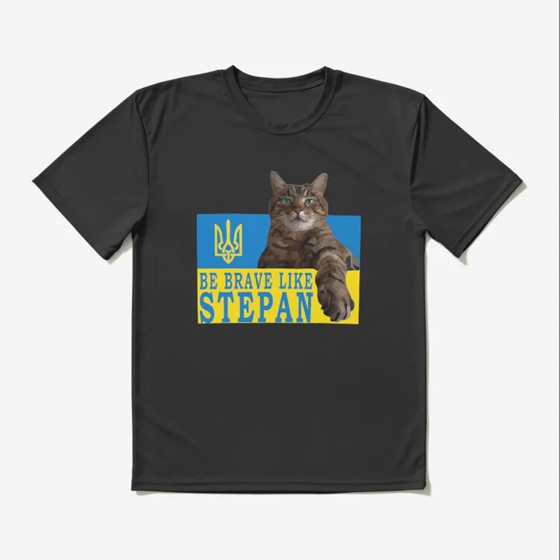 

Be Brave Like Stepan Cat Be Brave Like Ukraine T-Shirt 100% Cotton O-Neck Summer Short Sleeve Casual Mens T-shirt Size S-3XL