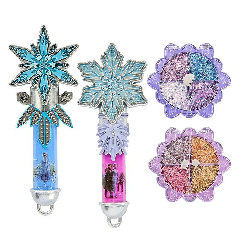 Disney new girls frozen 2 princess elsa Cosmetics Beauty  Set Toy performance eye kids princess Fashion Toys Play House Gift 5