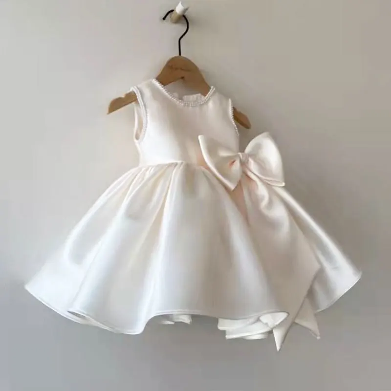 

Girls Puff Sleeve Pleated princess skirt Tutu Dress Kids Dress Girls Frocks For Wedding Birthday Party Formal Ball Gown