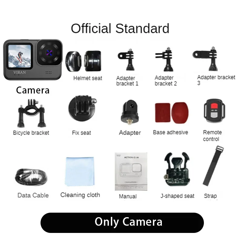 Sports Action Video Cameras CERASTES Camera 4K60FPS With Remote Control  Screen Waterproof Sport Drive Recorder Helmet Cam 230731 From Jiao10,  $44.17