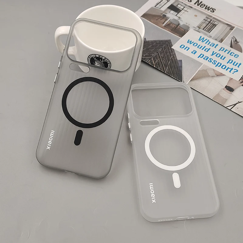 Matte Stripe Translucent Case with Magsafe Wireless Charging Compatibility
