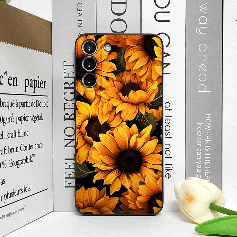 Vibrant Sunflower Floral Pattern Soft Phone Case Cover
