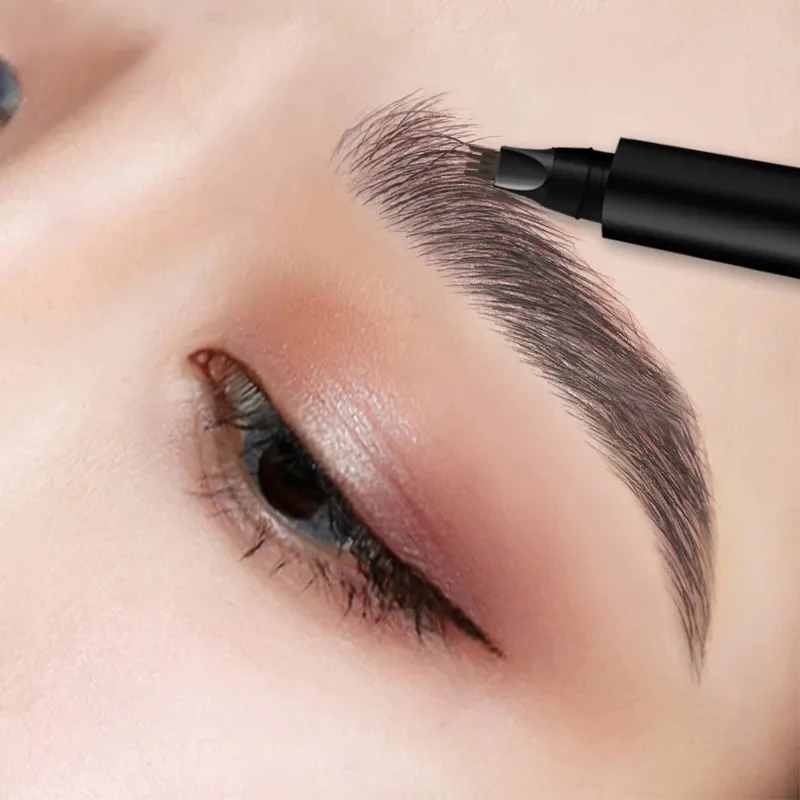4-Fork Eyebrow Pencil Waterproof Liquid Eyebrow Pen Makeup Long Lasting Tattoo Pen Microblade Makeup Brow Pencil Cosmetic 2